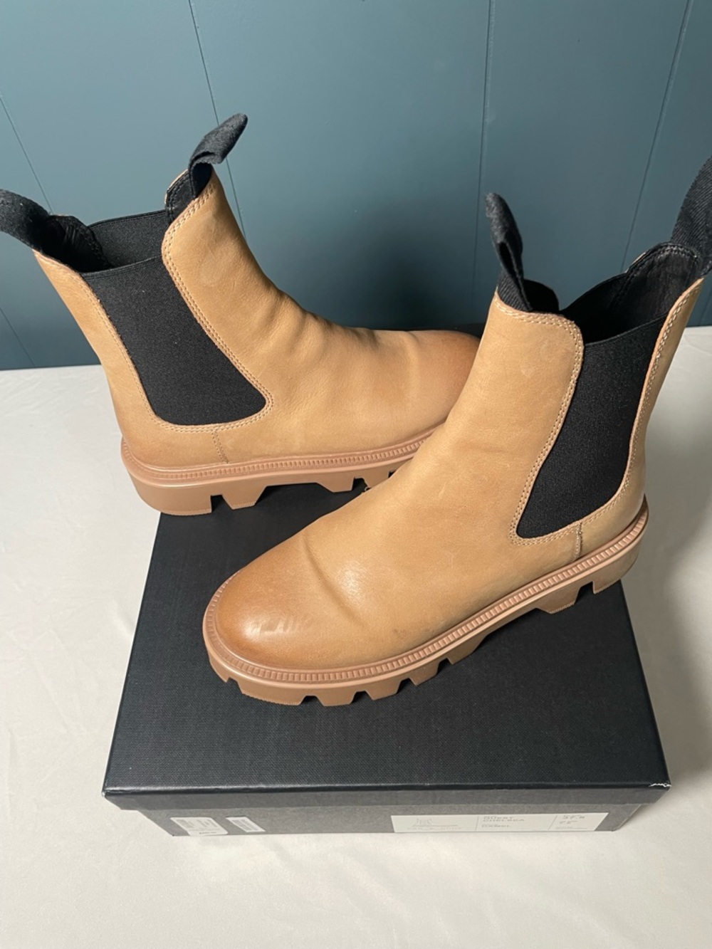 Rag & Bone Quest Chelsea Boots Camel Tan Women’s EU 37.5/US 7.5 - NEW w/ Box - Picture 5 of 10